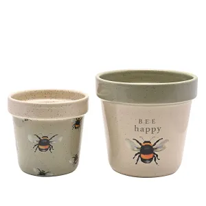 Country Living Set Of 2 Planters Bees