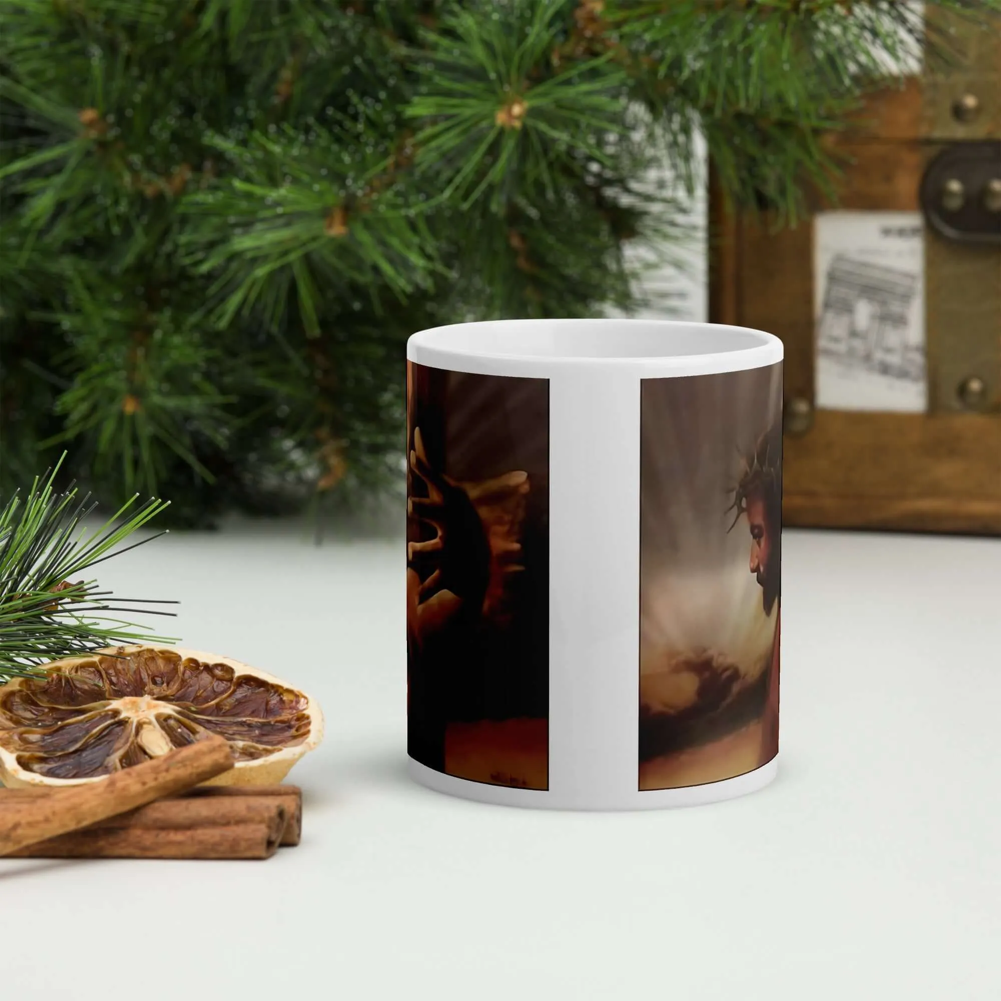 Crown of Thorns Ceramic Mug  / Coffee or Tea Cup / Black Art / African American Art / Religious Art / Black Jesus / Black Church / Positive Black Images