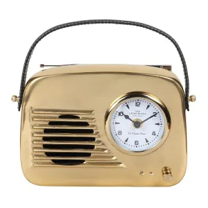 Decor de Maison Brings Melodic Memories Table Clock Gold for Home Decor Table Decor Office Table Livingroom Bedroom Study Desk (Size 22 x 5 x 16 cm) (Colors Available Silver Gold)