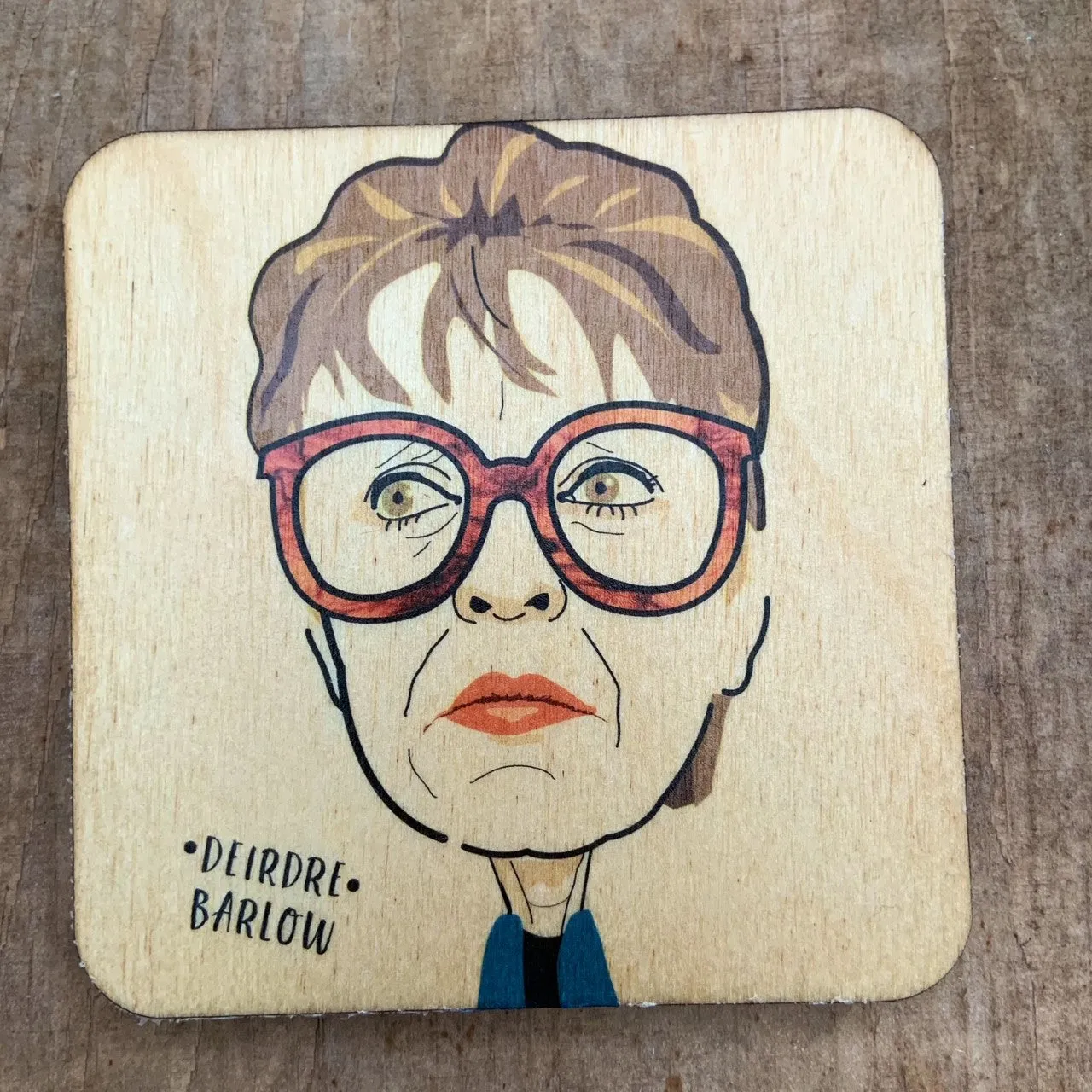 Deirdre Barlow Character Wooden Coaster - RWC1