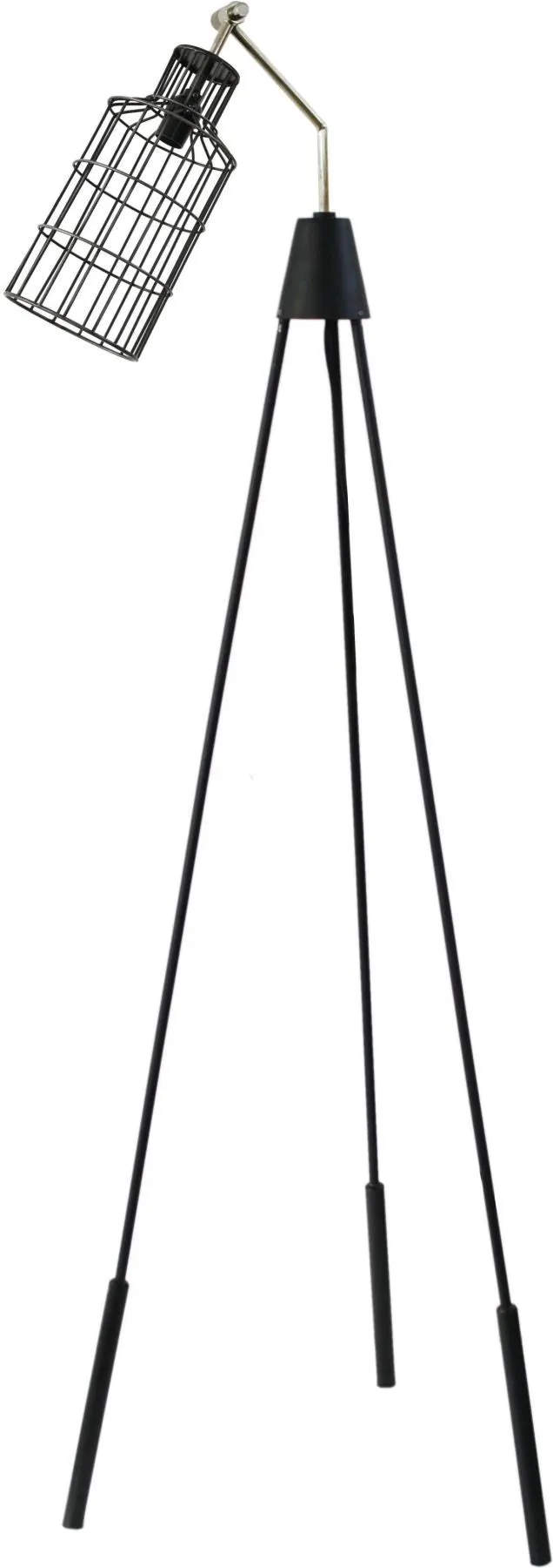 Desi Floor Lamp Black With Silver Neck