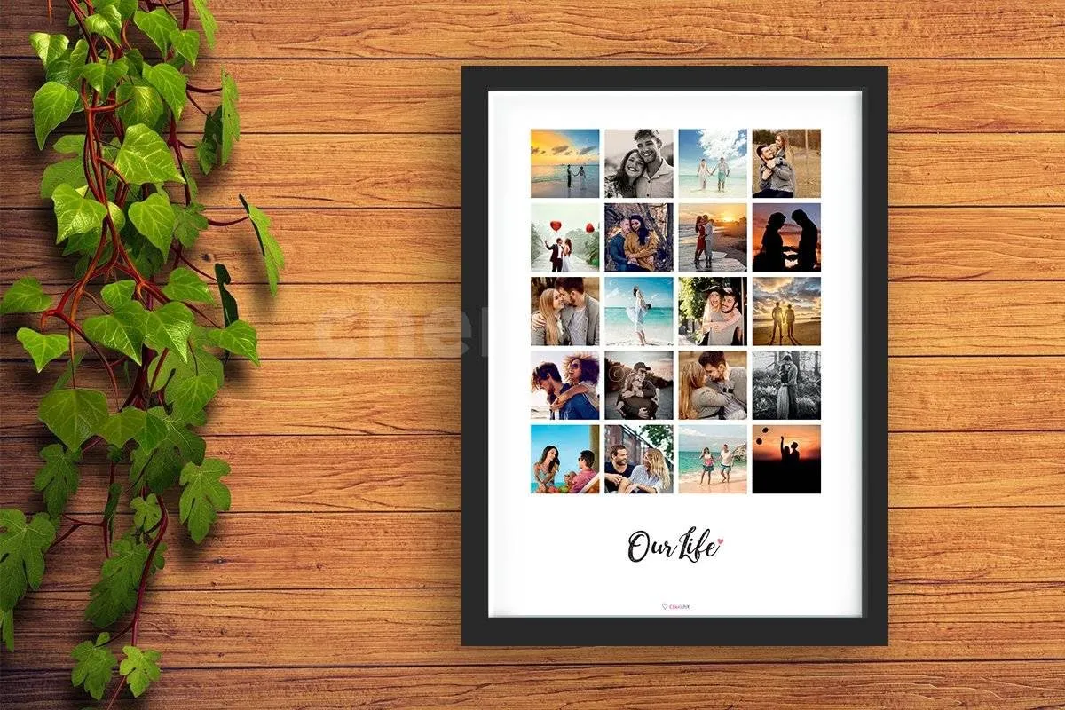 Dhara Personalized 9x13 Inch Photo Frame for Home Decor - Custom Upload | Thoughtful Gift Idea