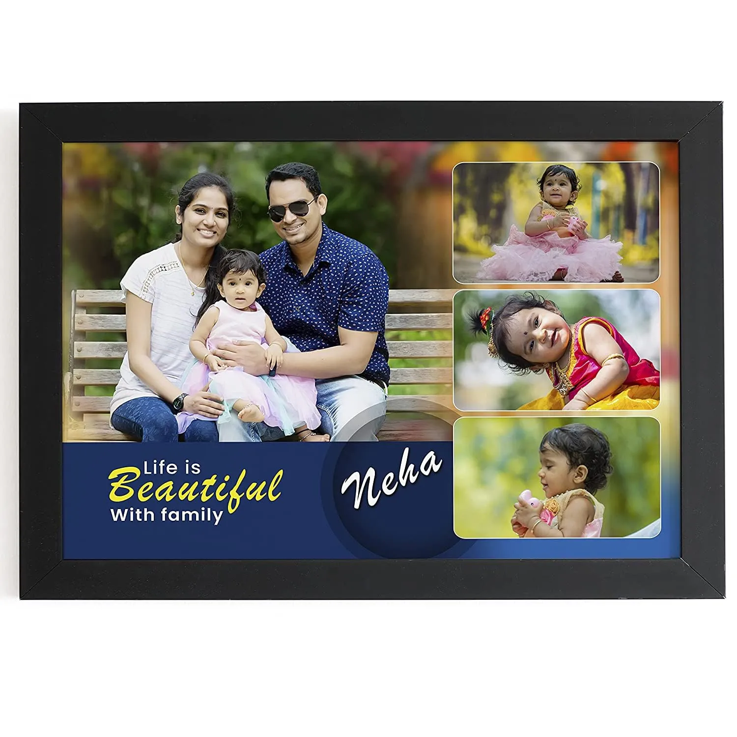 Dhara Personalized 9x13 Inch Photo Frame for Home Decor - Custom Upload | Thoughtful Gift Idea