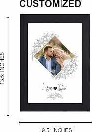 Dhara Personalized 9x13 Inch Photo Frame for Home Decor - Custom Upload | Thoughtful Gift Idea