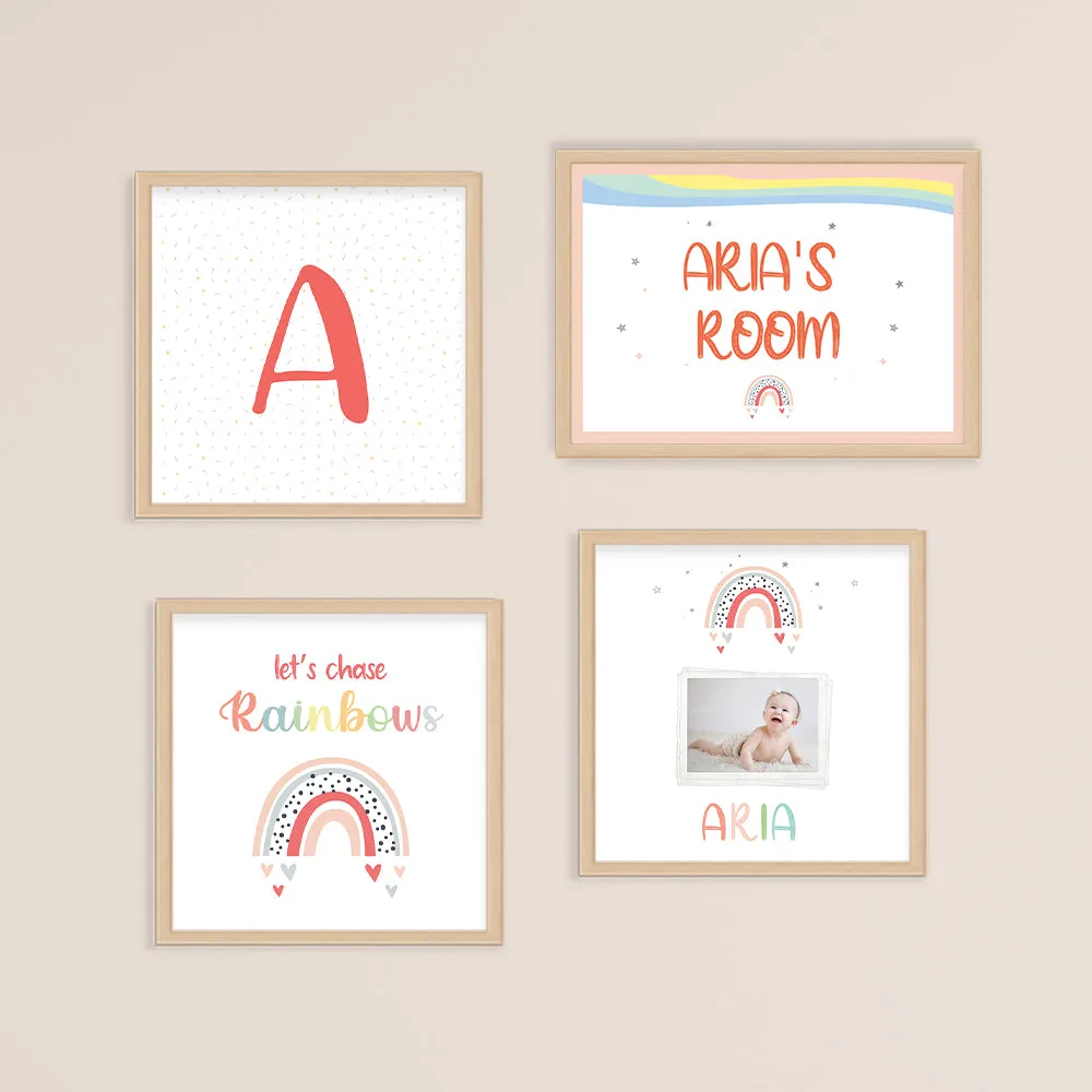 Doodle's Wall Frames - Magical Rainbows (Set Of 4)
