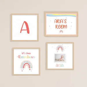 Doodle's Wall Frames - Magical Rainbows (Set Of 4)