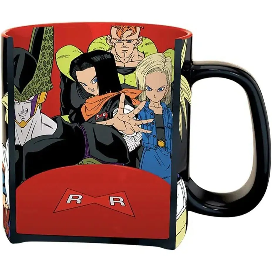 Dragon Ball Z - Future Trunks & Teen Gohan Ceramic Mug (16 oz.)   Red Ribbon Army Coaster Gift Set - ABYstyle