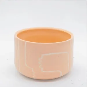 Echeri Manos Outline Planter - Peach