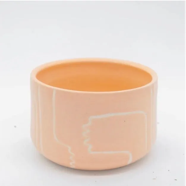 Echeri Manos Outline Planter - Peach