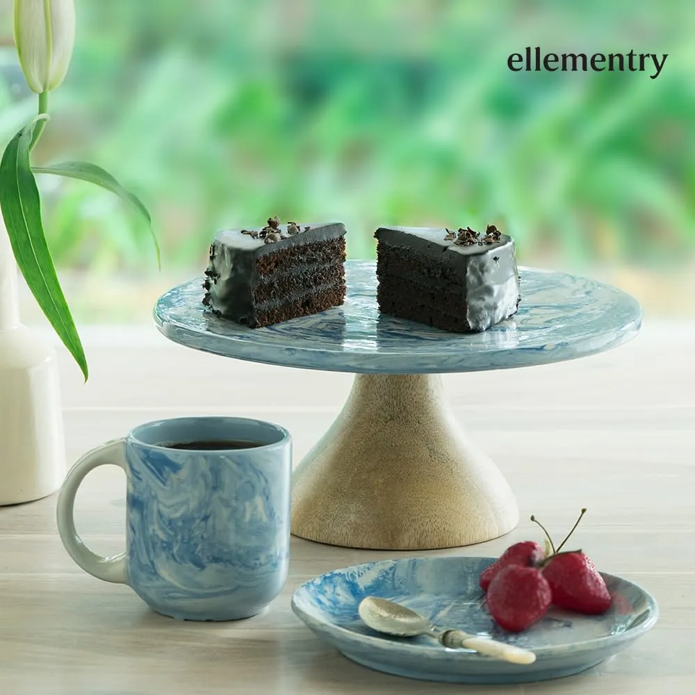 Ellementry Earth Ceramic Mug Set of 2 (150 ML) | Mugs for Coffee, Tea and Milk | Microwave Safe Cup Set | Cofee Mug with Lid for Office, Home and Travel | Chip Resistant | Birthday Gift (Pack of 2)