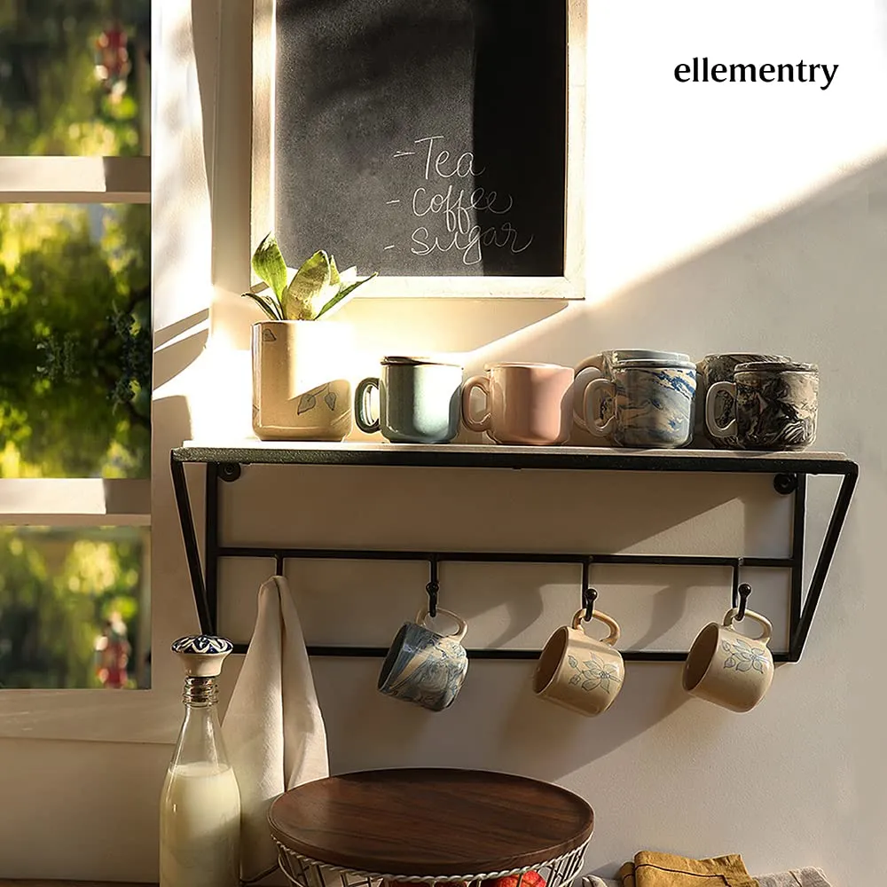 Ellementry Earth Ceramic Mug Set of 2 (150 ML) | Mugs for Coffee, Tea and Milk | Microwave Safe Cup Set | Cofee Mug with Lid for Office, Home and Travel | Chip Resistant | Birthday Gift