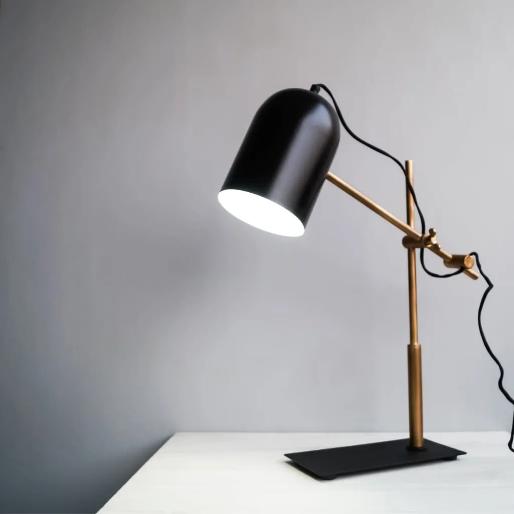 Fdl107 Architect Black-Gold Modern Office Desk Lamp