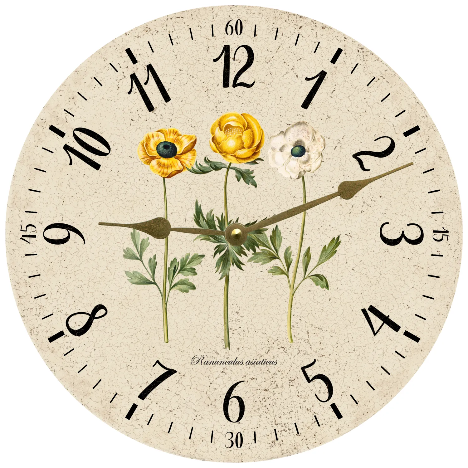 Floral Wall Clock - Buttercup Flower Clock