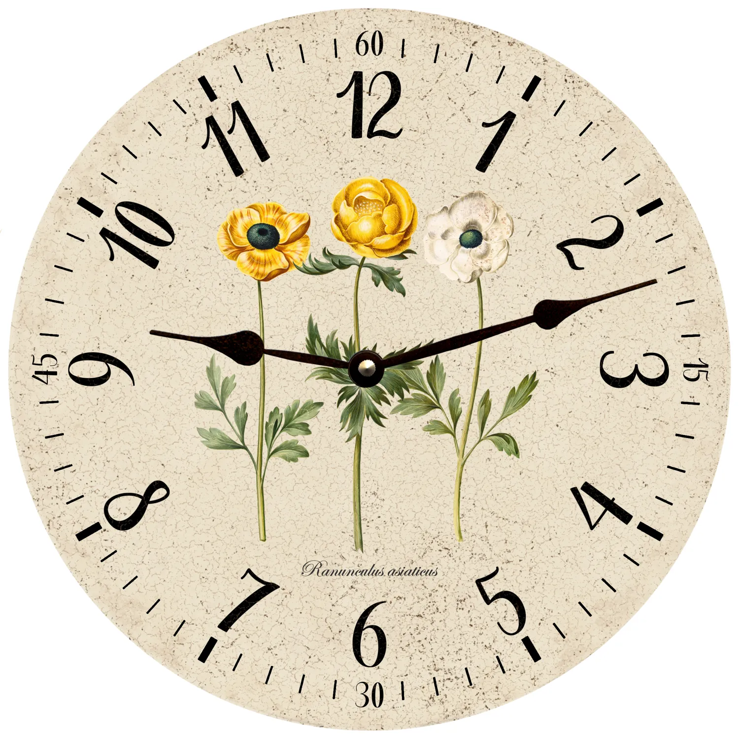 Floral Wall Clock - Buttercup Flower Clock