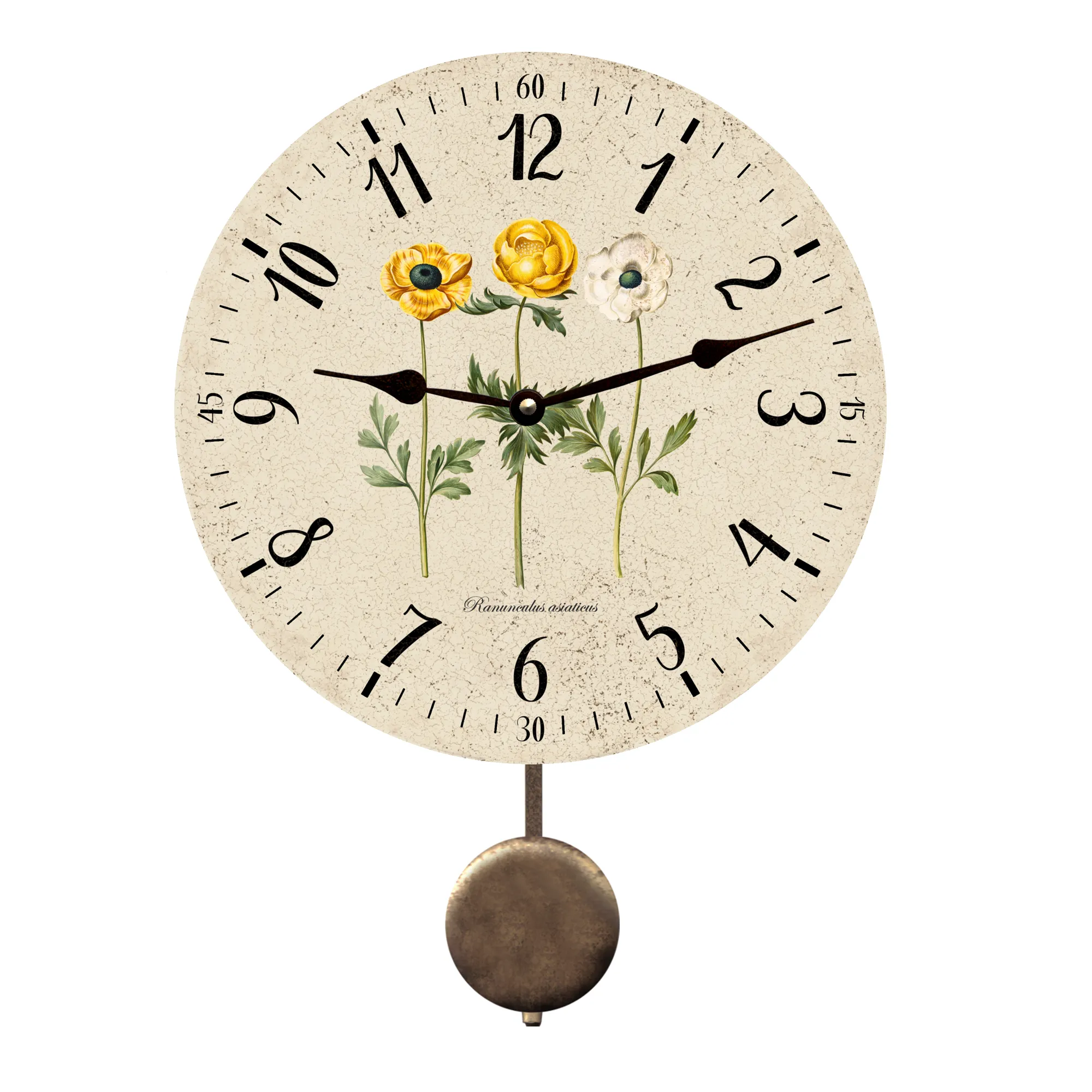 Floral Wall Clock - Buttercup Flower Clock
