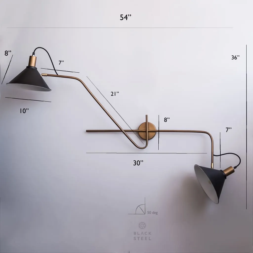 Fsw212 Fifty-Ninety Midcentury Modern Wall Sconce