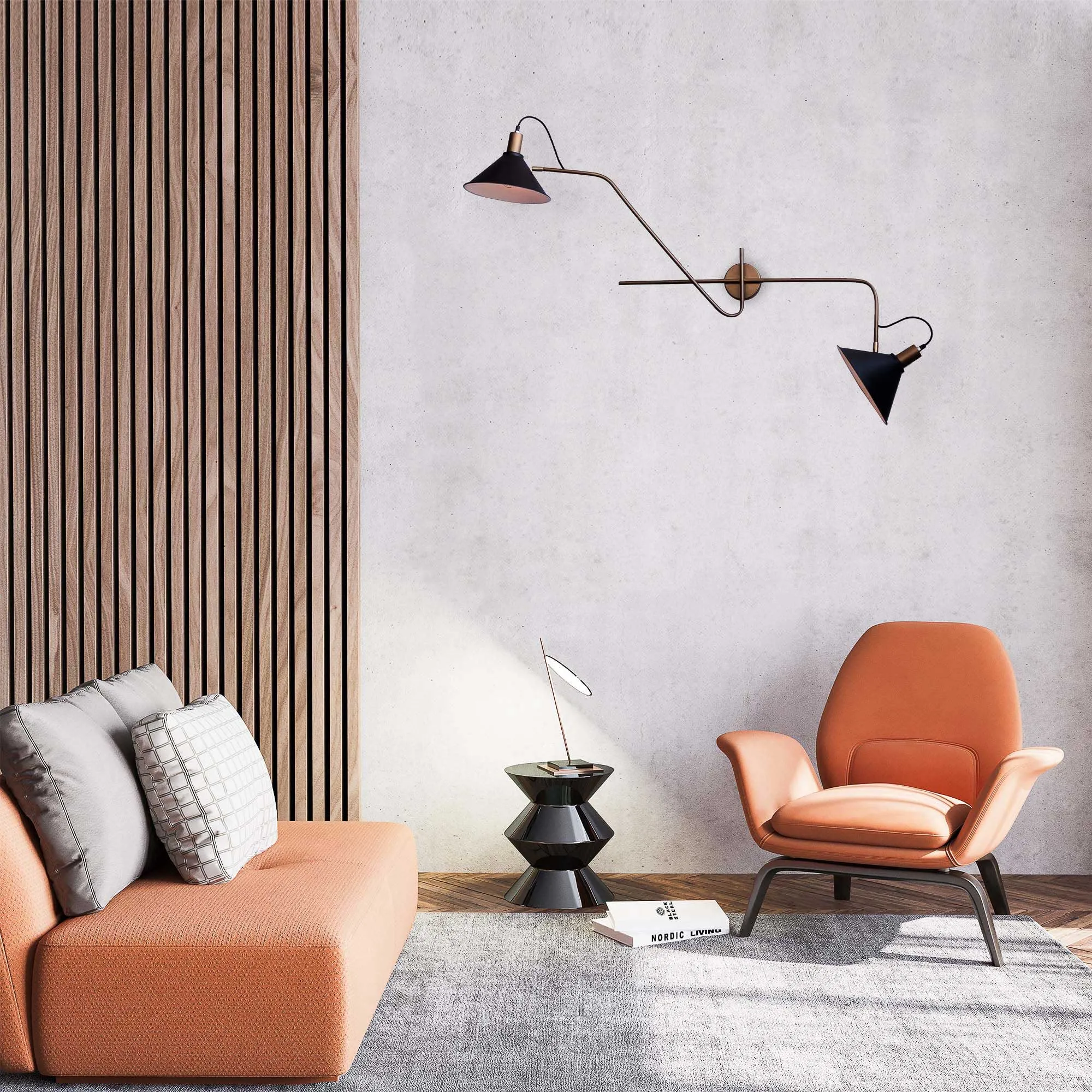 Fsw212 Fifty-Ninety Midcentury Modern Wall Sconce