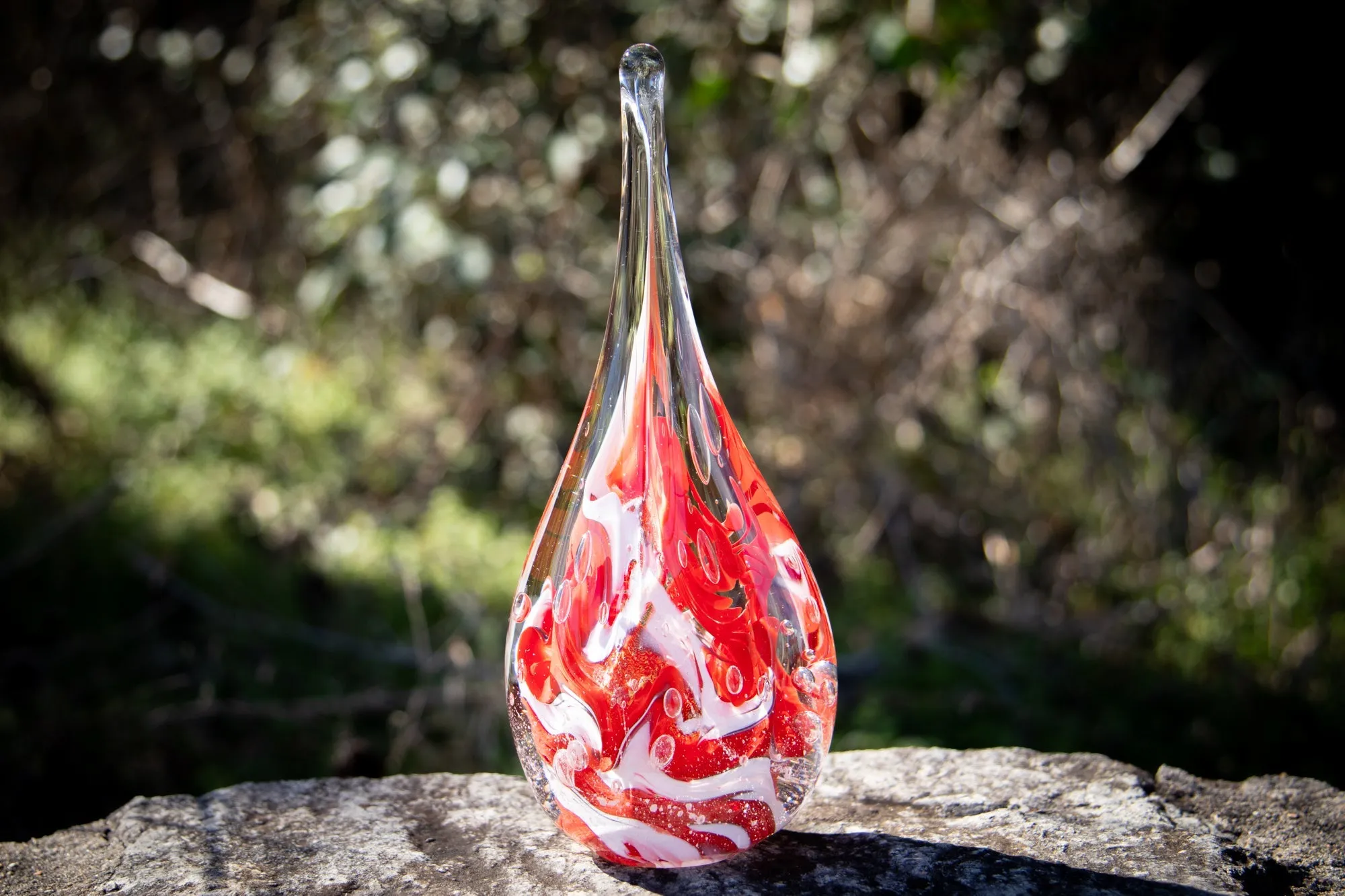 Giant Dichroic Splash Flame with Ash
