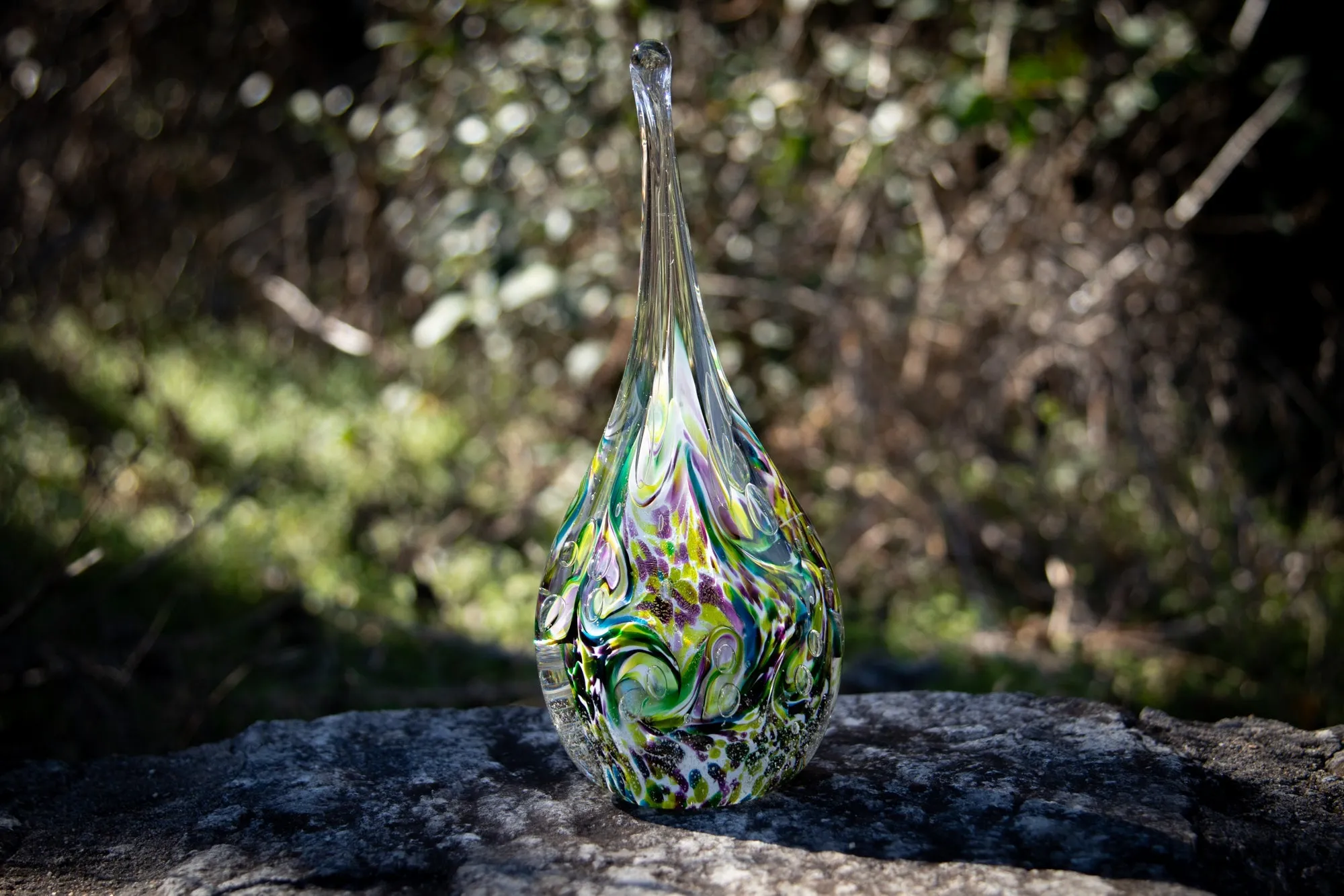 Giant Dichroic Splash Flame with Ash