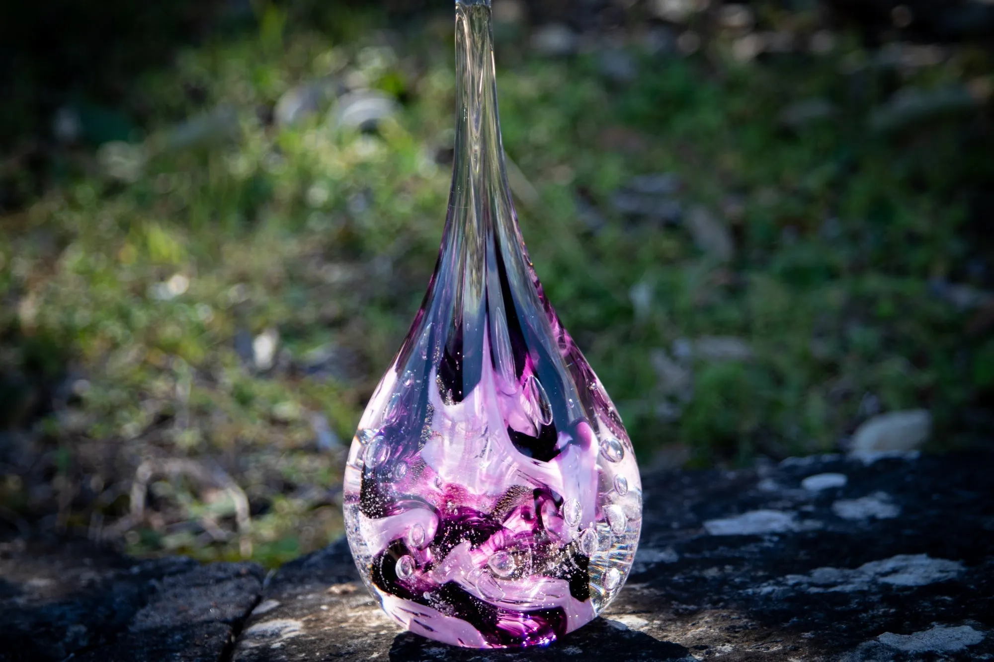 Giant Dichroic Splash Flame with Ash
