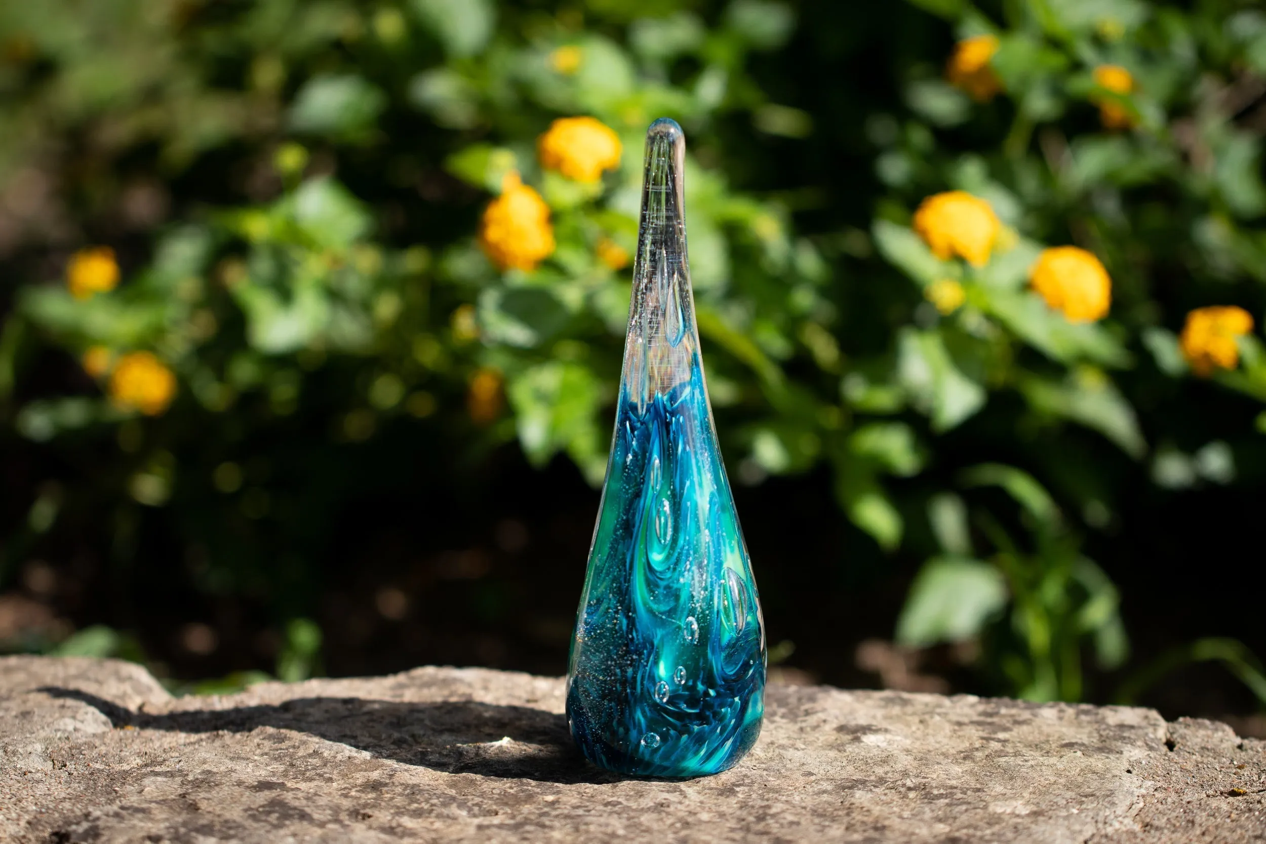 Giant Dichroic Splash Flame with Ash