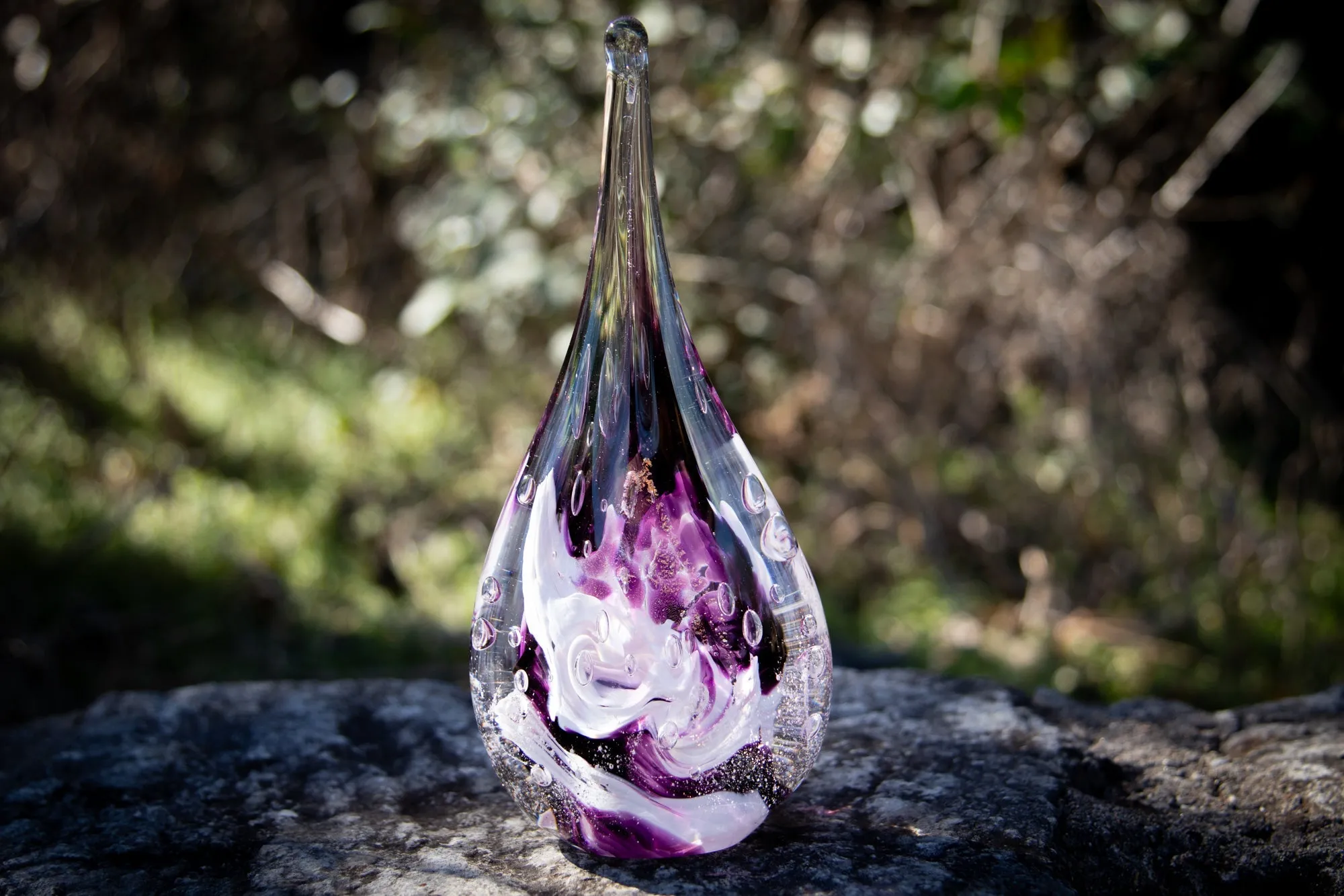 Giant Dichroic Splash Flame with Ash