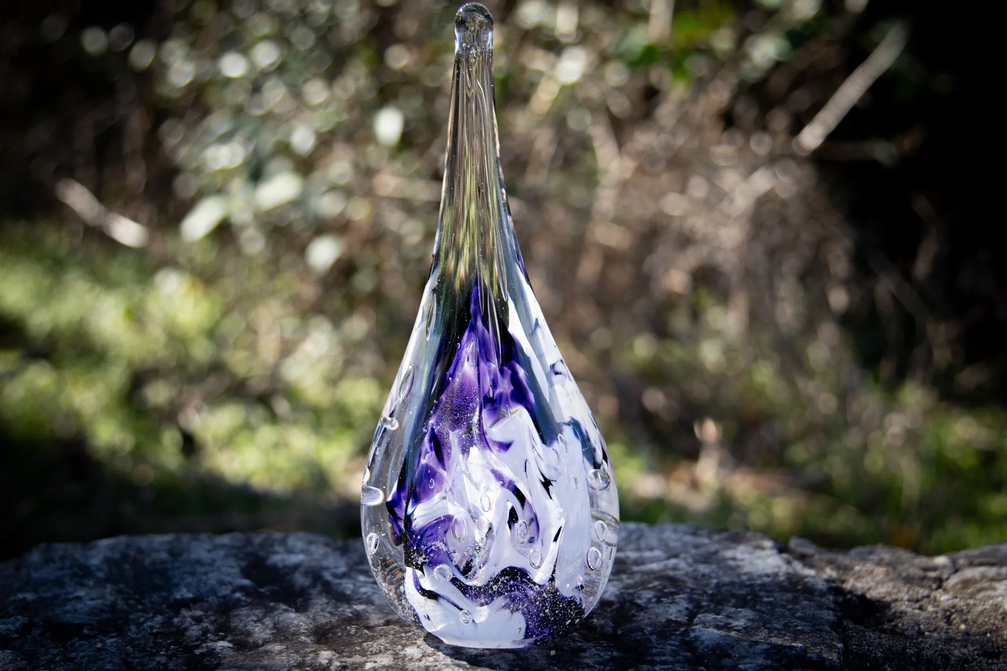 Giant Dichroic Splash Flame with Ash