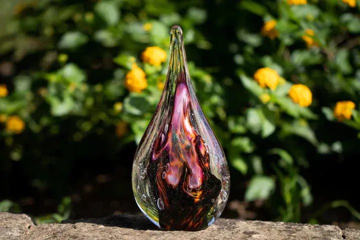 Giant Dichroic Splash Flame with Ash