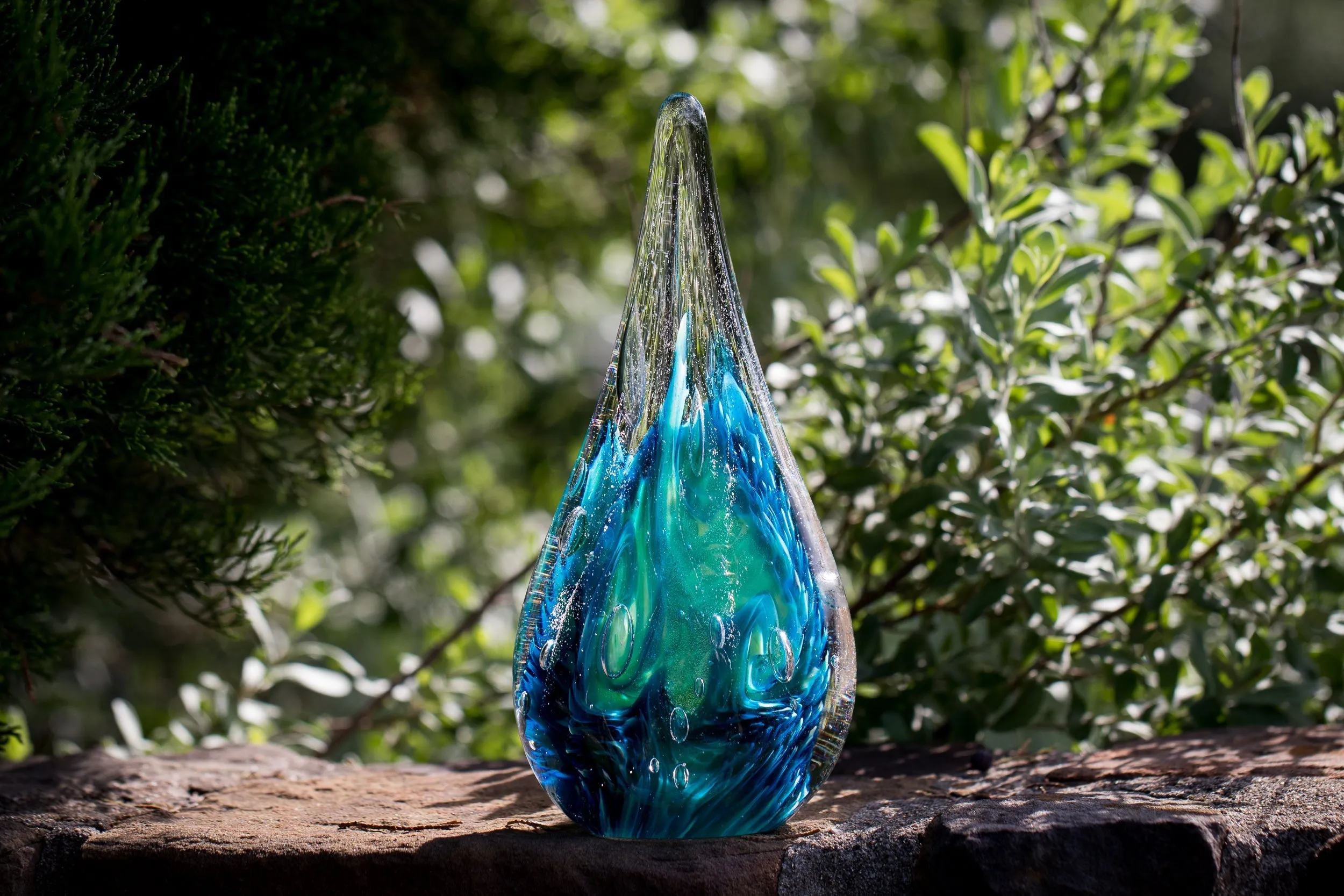 Giant Dichroic Splash Flame with Ash