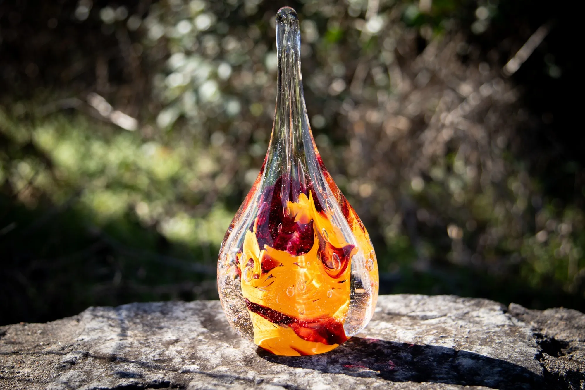 Giant Dichroic Splash Flame with Ash