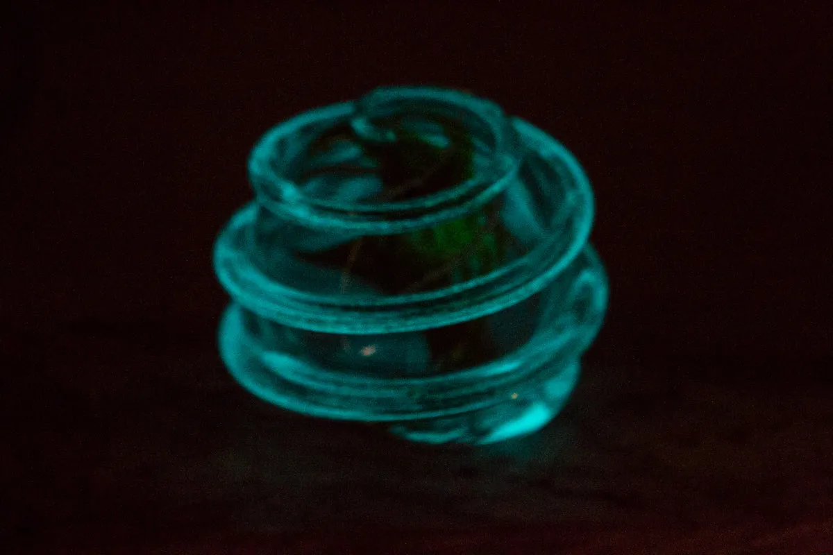 Glow in the Dark Green Planet with Cremains