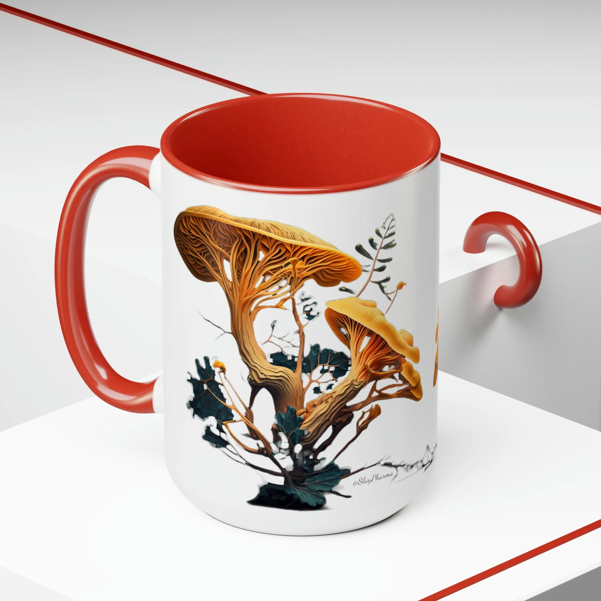 Golden Chanterelle Mushroom Coffee Mug, 15oz