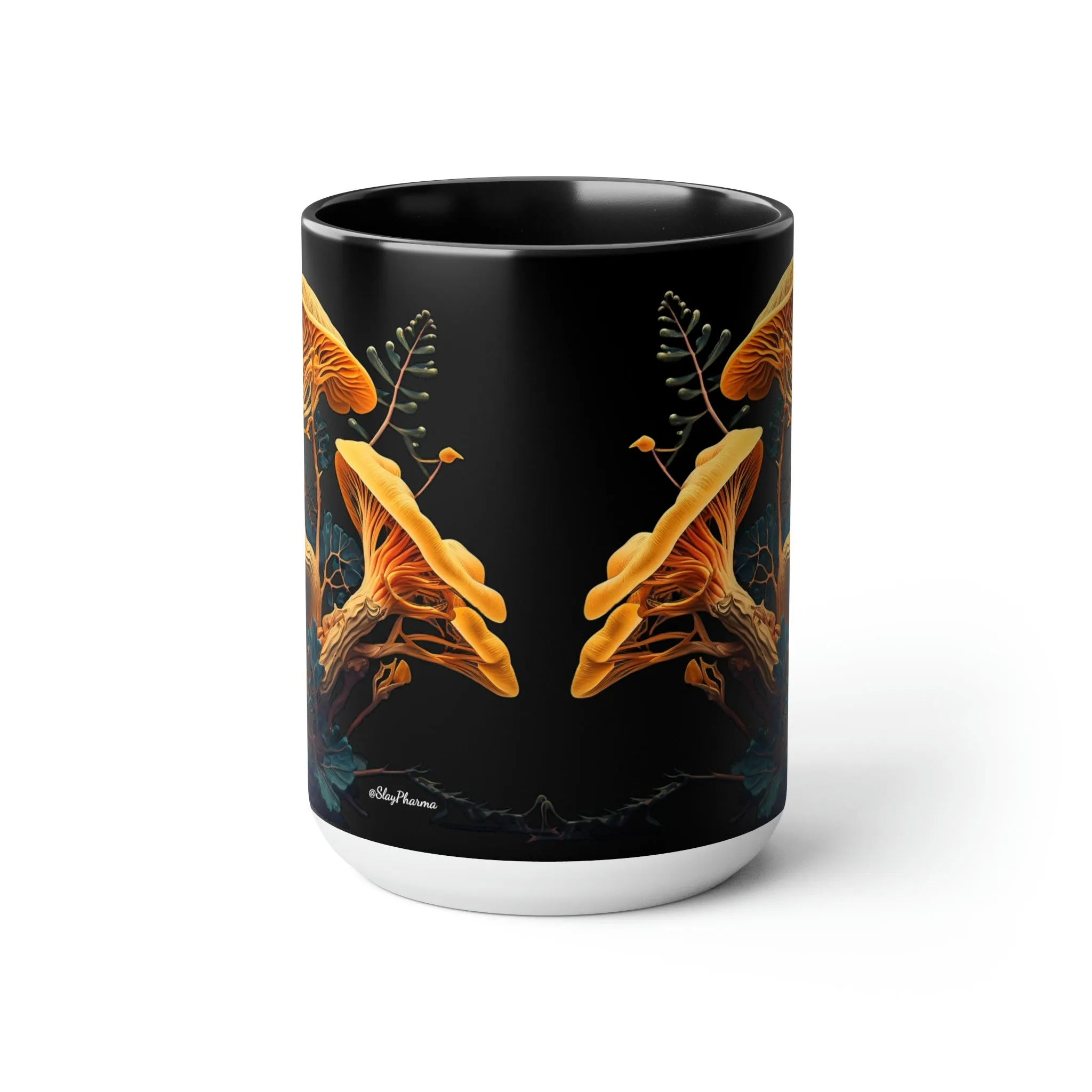 Golden Chanterelle Mushroom Coffee Mug, 15oz