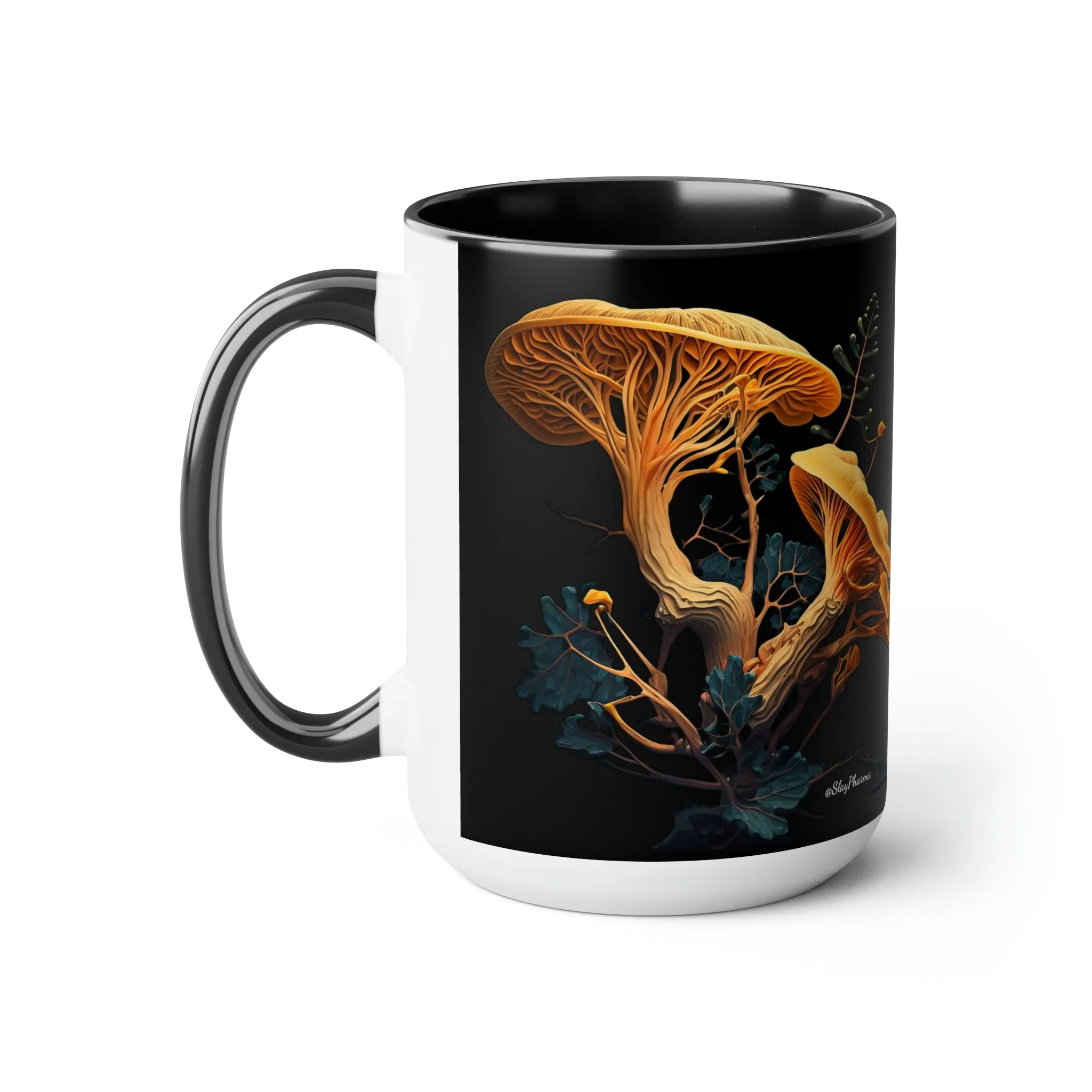 Golden Chanterelle Mushroom Coffee Mug, 15oz