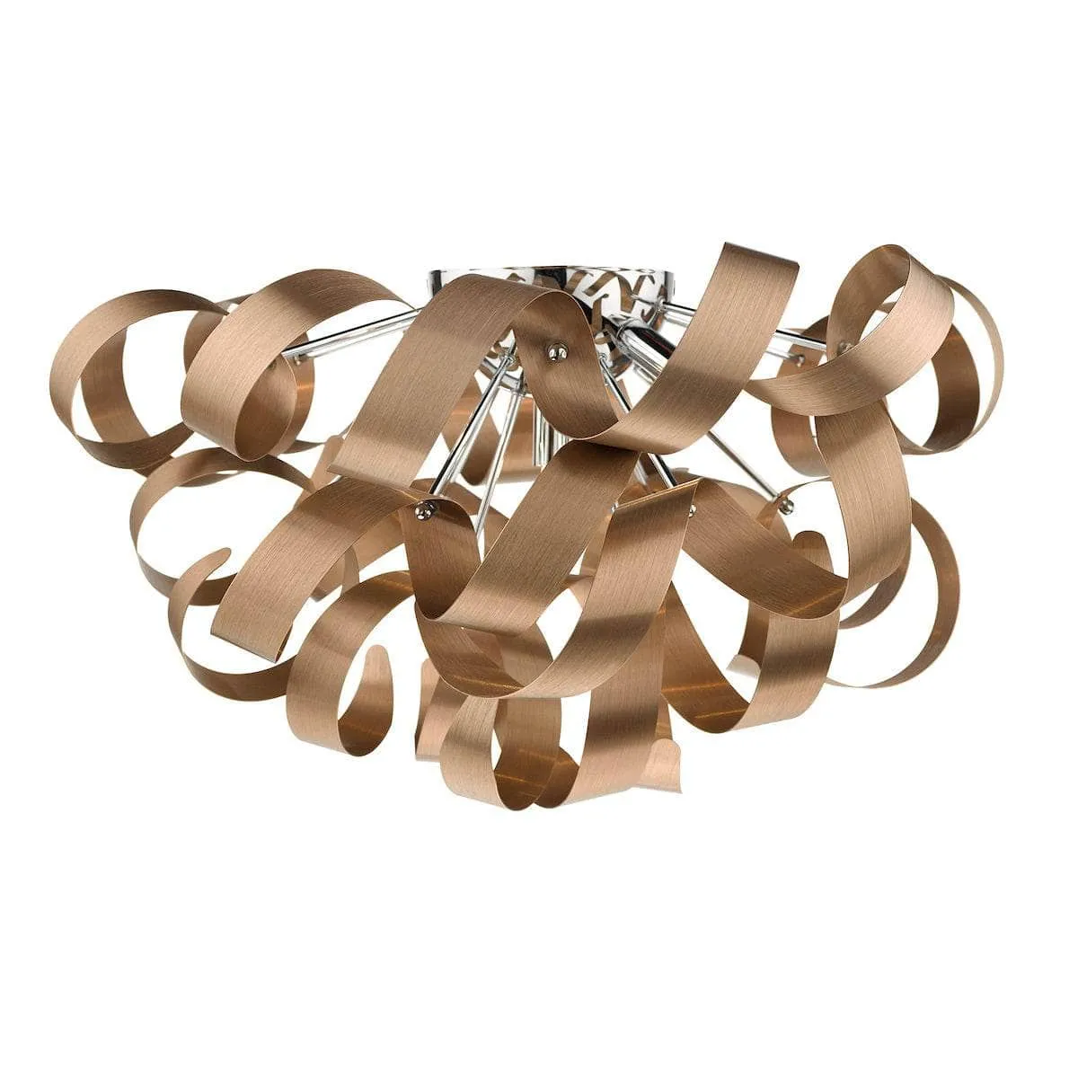 Granada 5 Light Flush 60Cm Brushed Copper Ceiling Light