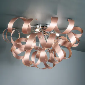 Granada 5 Light Flush 60Cm Brushed Copper Ceiling Light