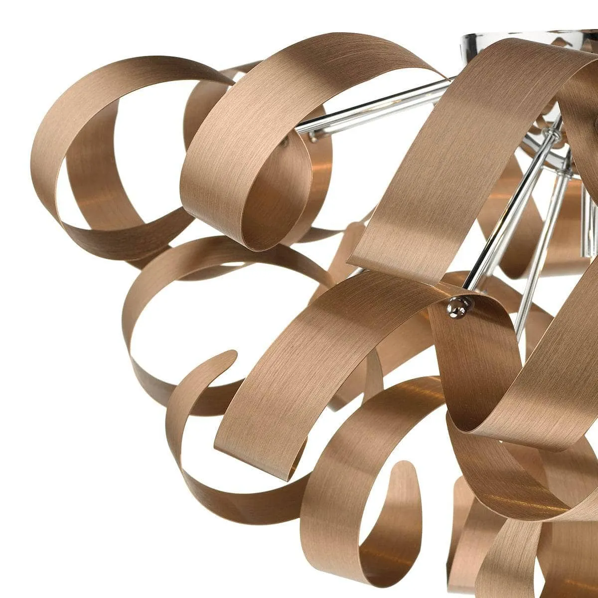 Granada 5 Light Flush 60Cm Brushed Copper Ceiling Light