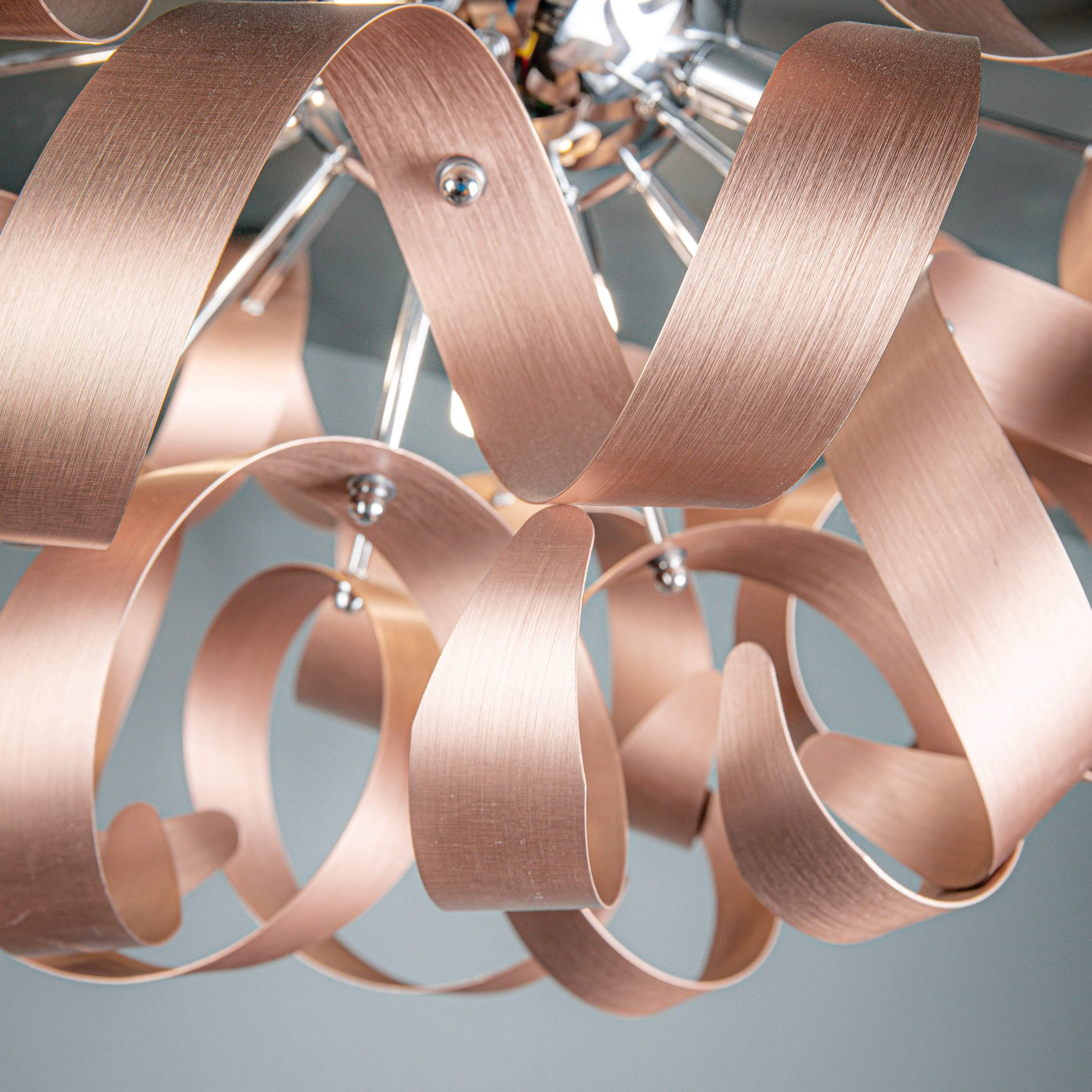 Granada 5 Light Flush 60Cm Brushed Copper Ceiling Light