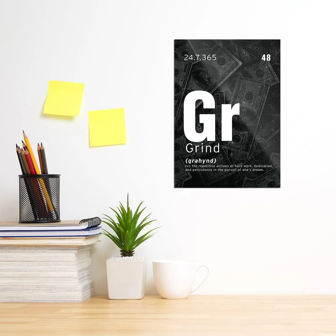 Grind - Motivational Metal Wall Art