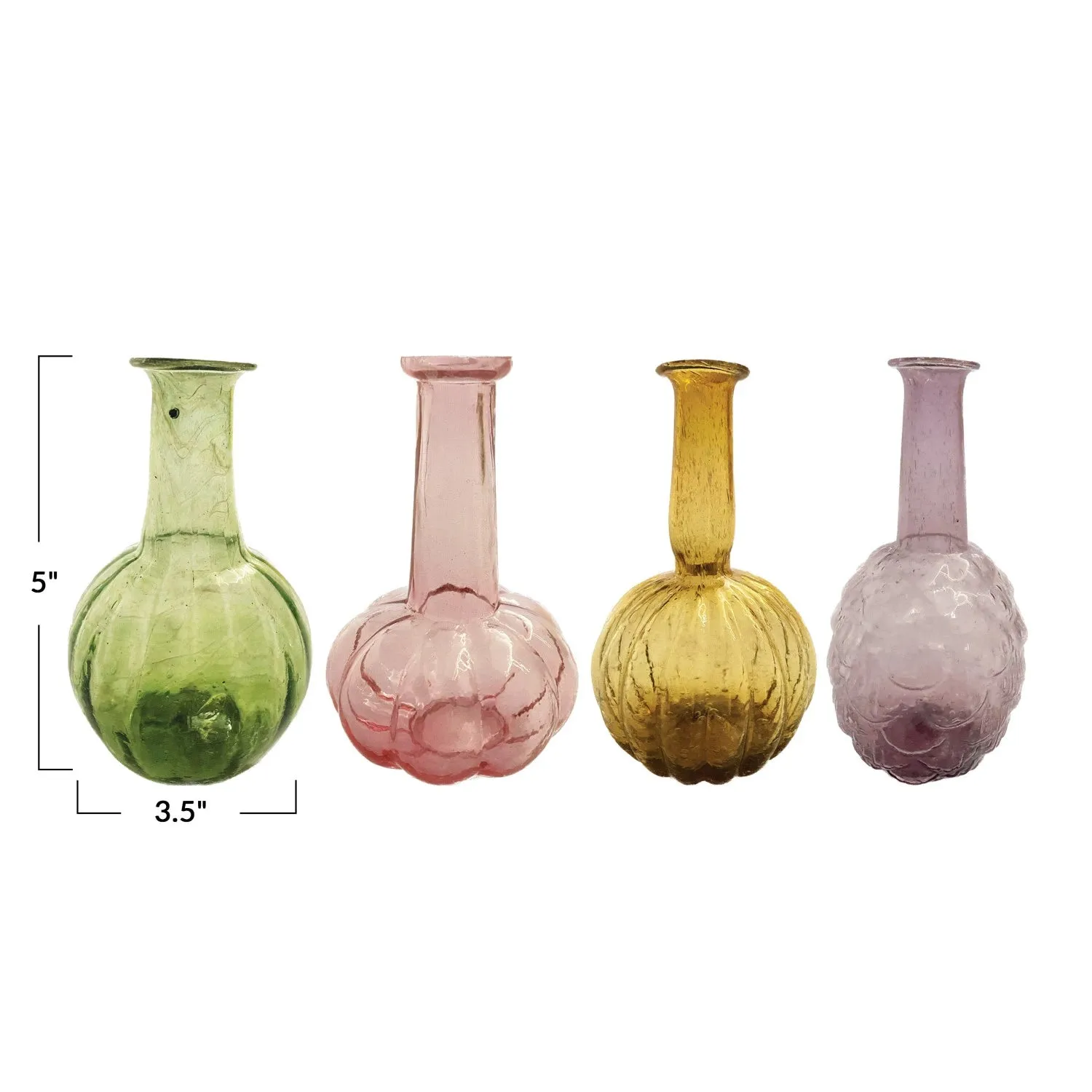 Hand-Blown Recycled Glass Vase