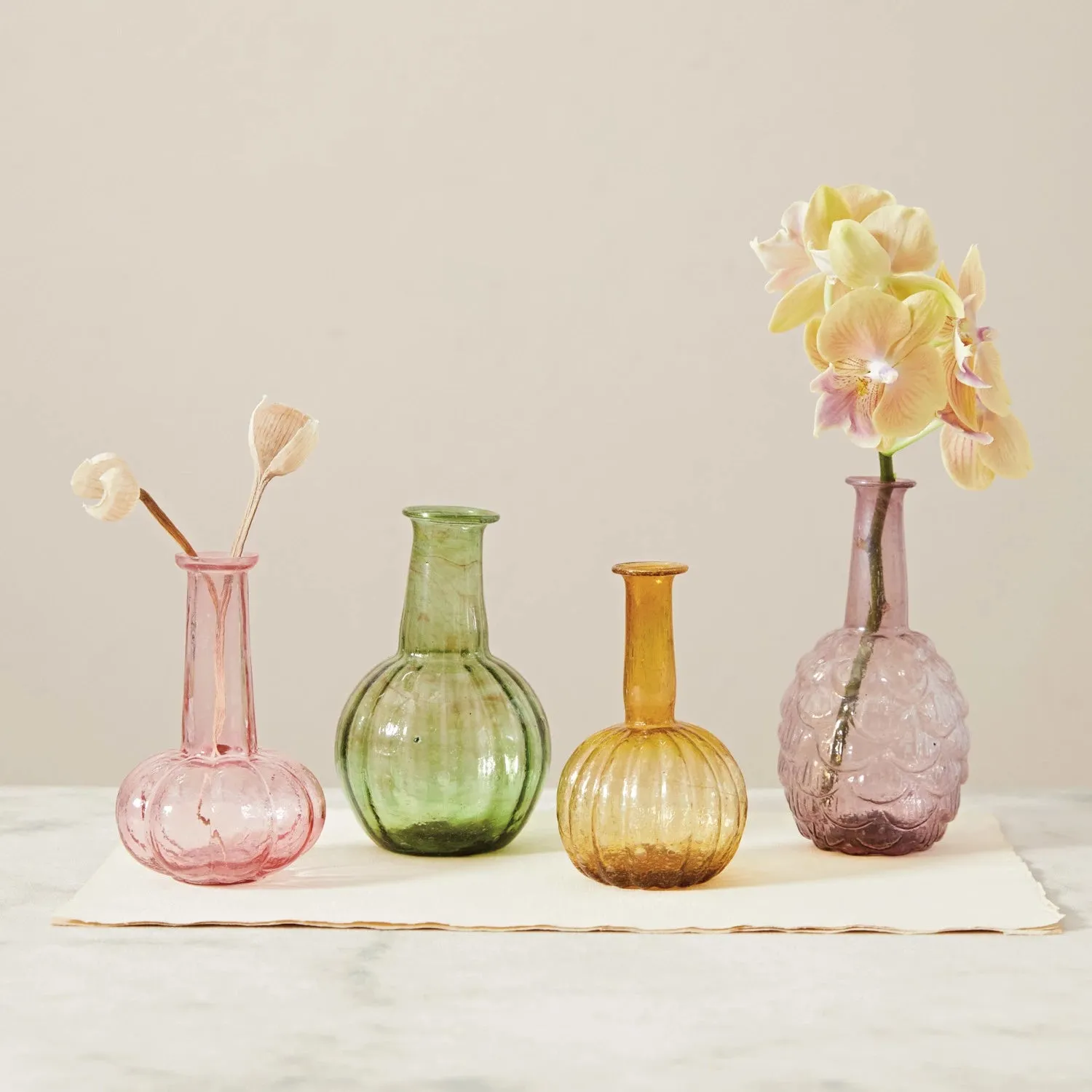 Hand-Blown Recycled Glass Vase