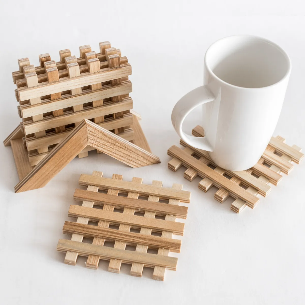 Handmade Wooden Cup Coaster Pallets (set of 5)