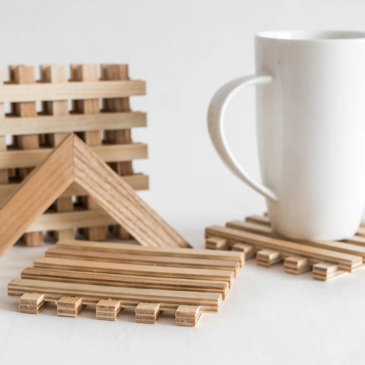 Handmade Wooden Cup Coaster Pallets (set of 5)