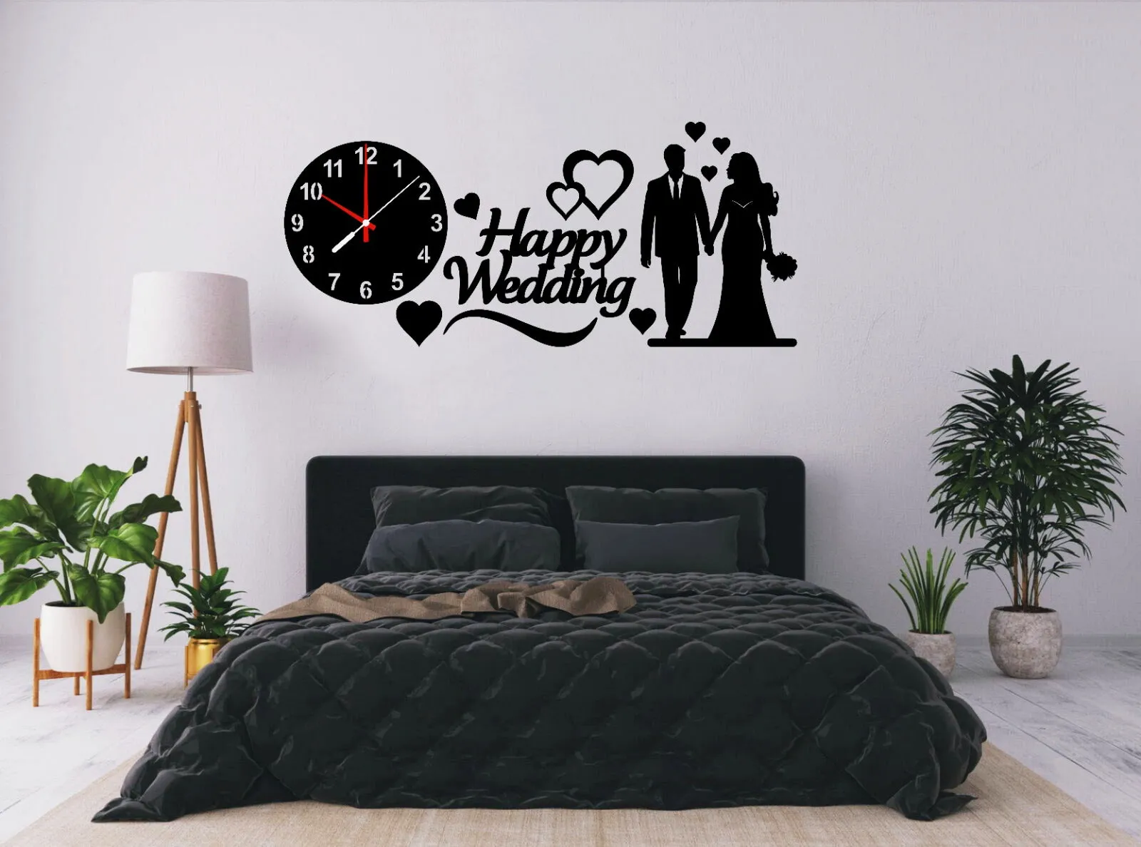 Happy Wedding Wall Clock 2