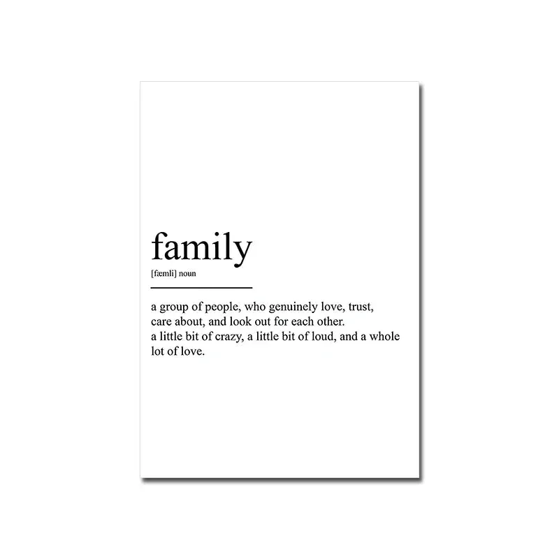 Home &amp; Family Quotes Posters Typographic Wall Art Fine Art Canvas Prints Inspirational Pictures For Kitchen Dining Room Living Room Wall Decor