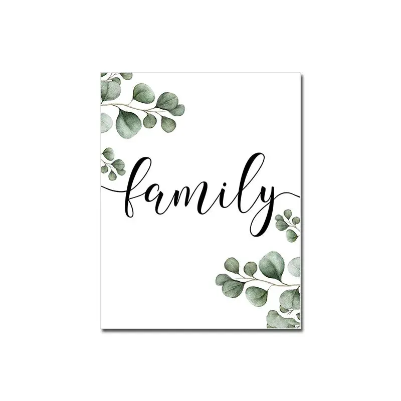 Home &amp; Family Quotes Posters Typographic Wall Art Fine Art Canvas Prints Inspirational Pictures For Kitchen Dining Room Living Room Wall Decor