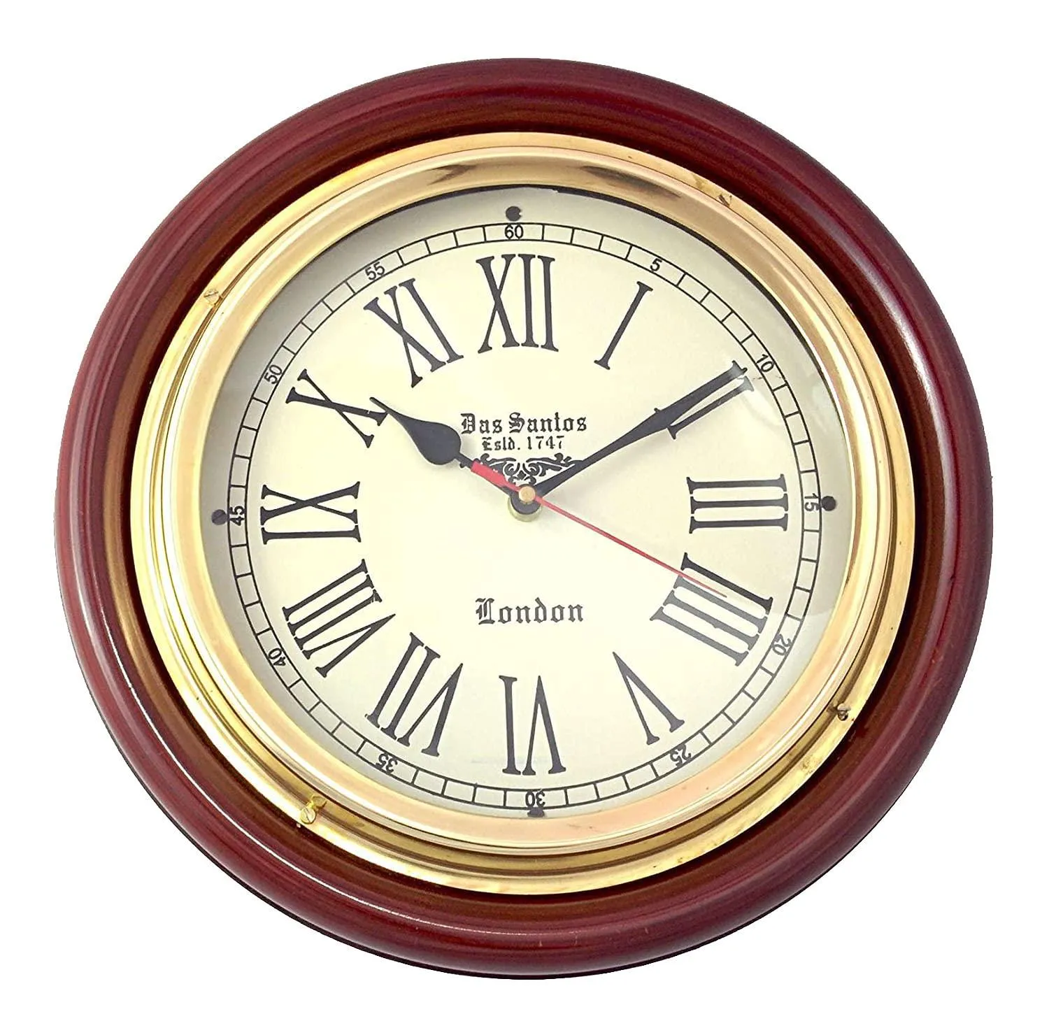 Home Décor Silent Ticking Modern Antique Style Wood Wall Clock