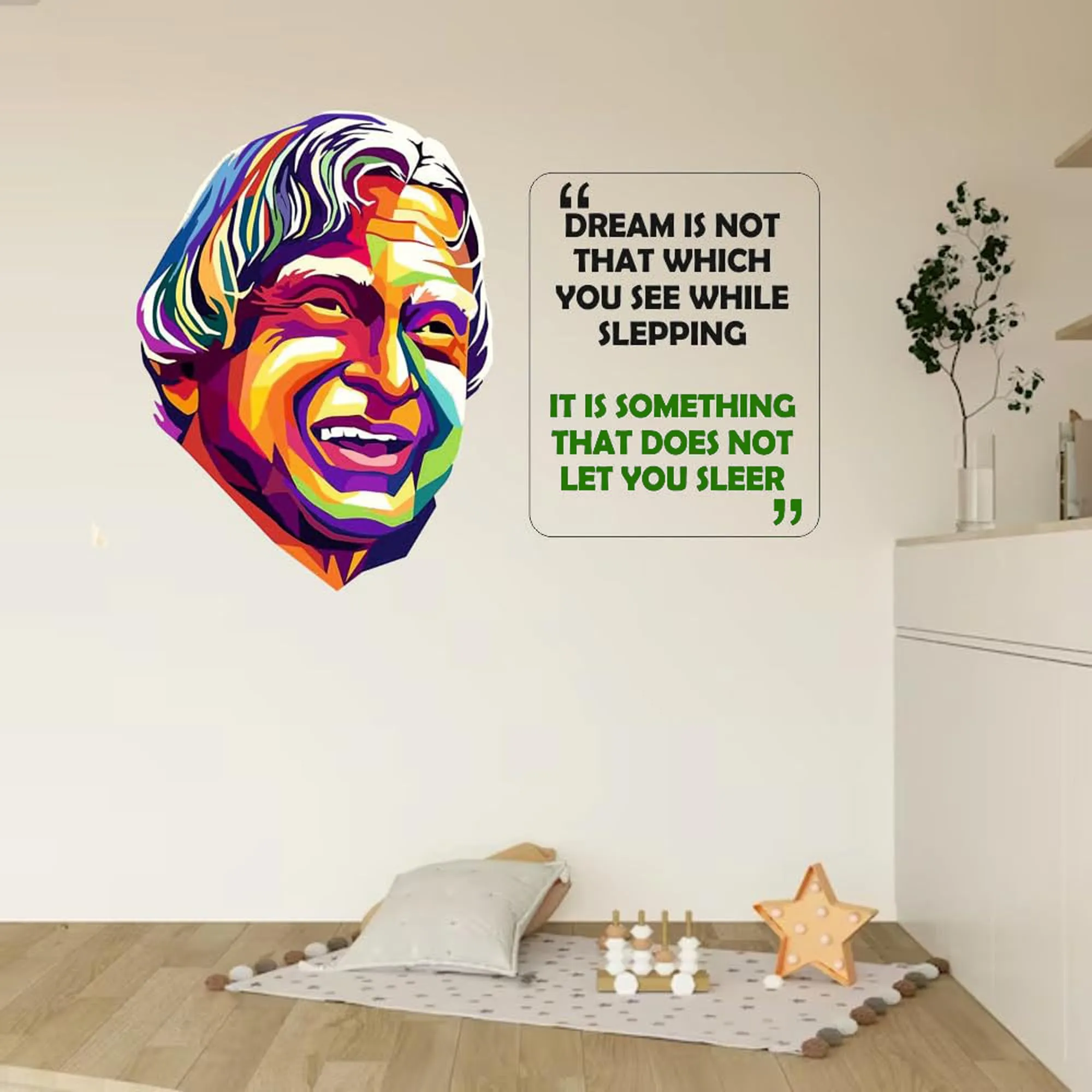 iberry's Inspirational Motivational Quotes Wall Sticker, Dream is Something That Does not let You Sleep- 40 x 65 cm Wall Stickers for Study- Office-008
