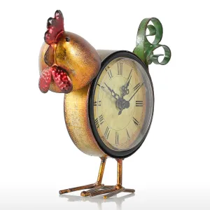Iron Vintage Chick Table Clock