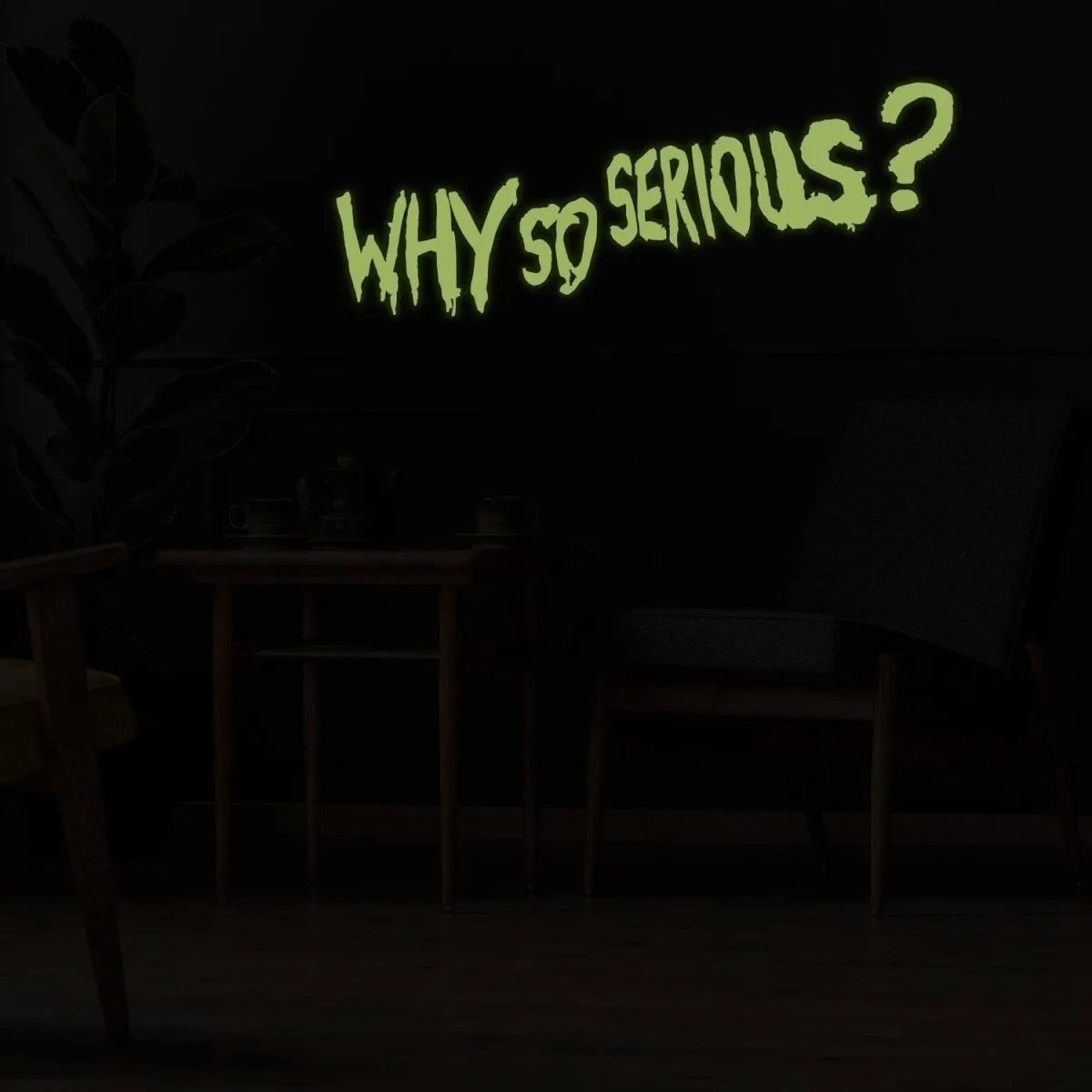 Joker Wall Art Decal - Luminous Comic Villain Quote Sticker, Cool Wall Decor